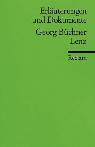 Stock image for GEORG BCHNER -- LENZ (Erluterungen und Dokumente) for sale by German Book Center N.A. Inc.