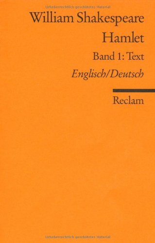 9783150082430: Hamlet 1. Einfhrung, Text, bersetzung, Textvarianten. Zweisprachige Ausgabe. Englisch / Deutsch.