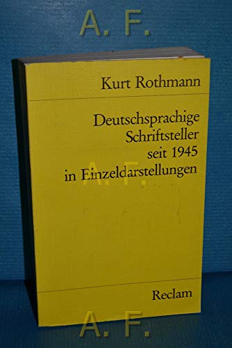 9783150082522: Deutschsprachige Schriftsteller seit 1945 in Einzeldarstellungen