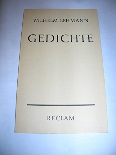 9783150082553: Gedichte