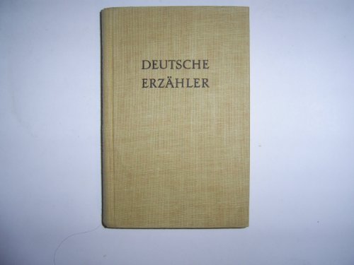 Stock image for DEUTSCHE ERZHLER DER GEGENWART Eine Anthologie. (d.h. bis 1980) for sale by German Book Center N.A. Inc.