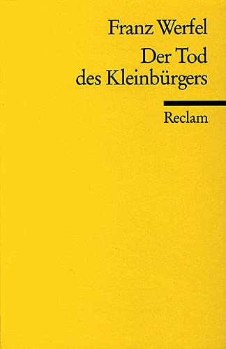 Imagen de archivo de DER TOD DES KLEINBRGERS Erzhlung a la venta por German Book Center N.A. Inc.