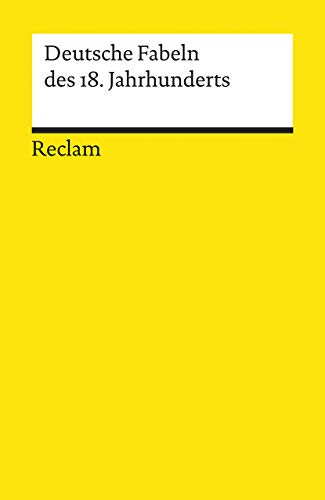 9783150084298: Deutsche Fabeln des 18. Jahrhunderts: 8429