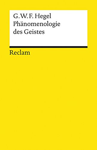 9783150084601: Phnomenologie des Geistes. (German Edition)