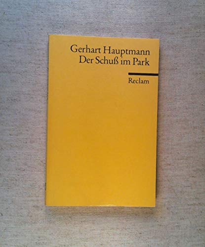 9783150086728: Der Schuss im Park