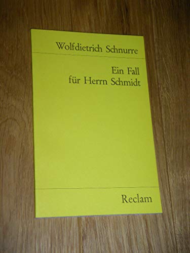 Imagen de archivo de EIN FALL FR HERRN SCHMIDT Erzhlungen a la venta por German Book Center N.A. Inc.