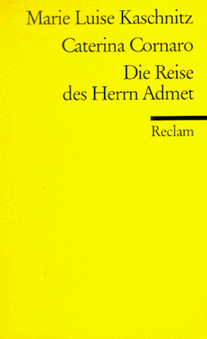 Stock image for CATERINA CORNARO DIE REISE DES HERRN ADMET Hrspiele for sale by German Book Center N.A. Inc.