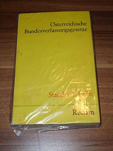 9783150087633: sterreichische Bundesverfassungsgesetze