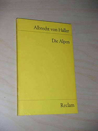 9783150089637: Die Alpen und andere Gedichte