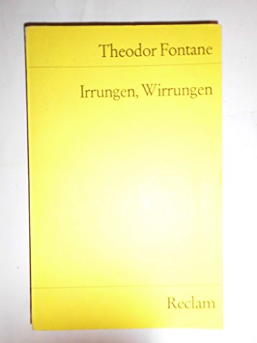 Stock image for IRRUNGEN, WIRRUNGEN Roman for sale by German Book Center N.A. Inc.