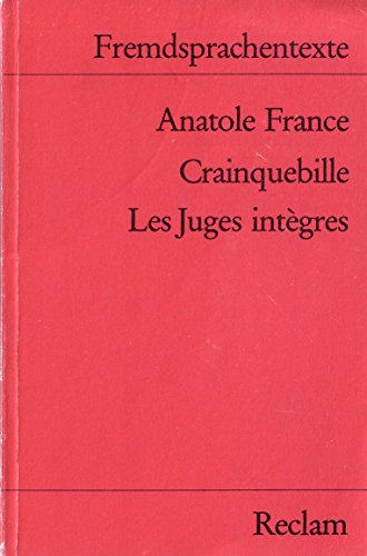 9783150091623: Crainquebille; Les Juges integres