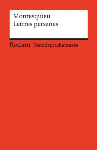 Beispielbild fr Lettres persanes: (Fremdsprachentexte) zum Verkauf von medimops