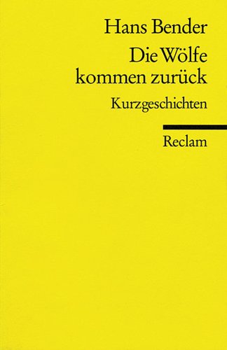 Imagen de archivo de DIE WLFE KOMMEN ZURCK Kurzgeschichten a la venta por German Book Center N.A. Inc.
