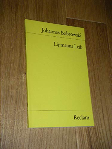 Lipmanns Leib. Erzählungen - Bobrowski, Johannes