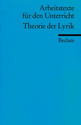 Beispielbild fr Theorie der Lyrik zum Verkauf von WorldofBooks