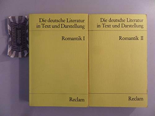 9783150096291: Die Deutsche Literatur in Text Und Darstellung: Romantik I