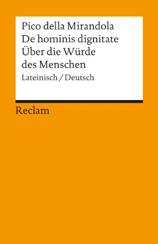 9783150096581: Rede ber die Wrde des Menschen / Oratio de hominis dignitate