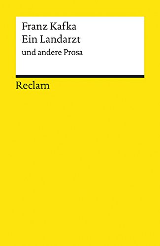 Beispielbild fr Ein Landarzt und andere Prosa zum Verkauf von medimops