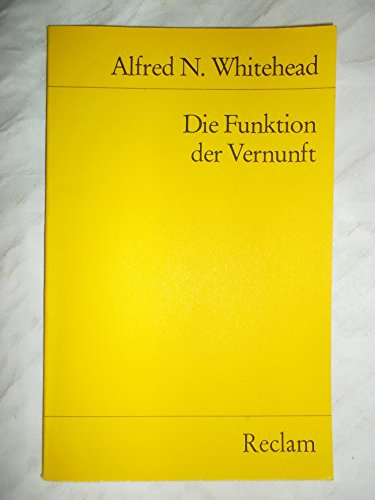 9783150097588: Die Funktion der Vernunft.