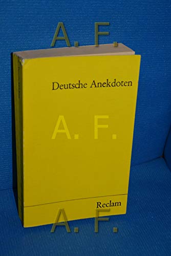 Beispielbild fr Deutsche Anekdoten1986 von Hein, J zum Verkauf von Nietzsche-Buchhandlung OHG