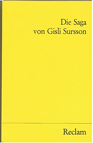 Imagen de archivo de DIE SAGA VON GISLI SURSSON Mit Kommentar a la venta por German Book Center N.A. Inc.