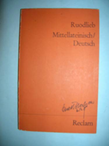 9783150098462: Ruodlieb: Mittellat. u. dt (Universal-Bibliothek ; Nr. 9846) (German Edition)