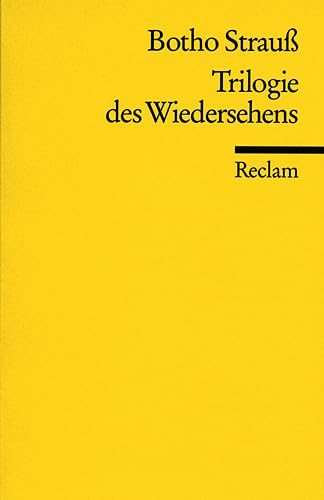 Imagen de archivo de TRILOGIE DES WIEDERSEHENS Theaterstck a la venta por German Book Center N.A. Inc.