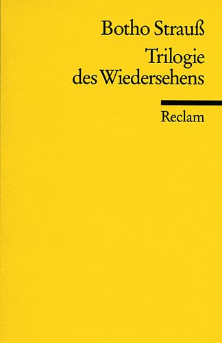 Stock image for TRILOGIE DES WIEDERSEHENS Theaterstck for sale by German Book Center N.A. Inc.