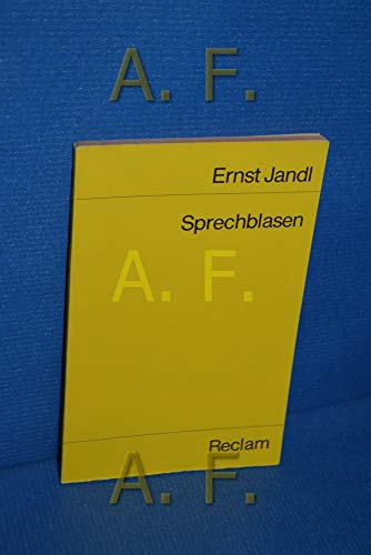 Sprechblasen / MIT WIDMUNG von Ernst Jandl Mit e. Nachw. d. Autors 