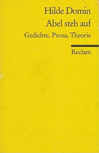 Beispielbild fr Abel steh auf: Gedichte, Prosa, Theorie zum Verkauf von medimops