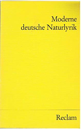 Moderne deutsche Naturlyrik