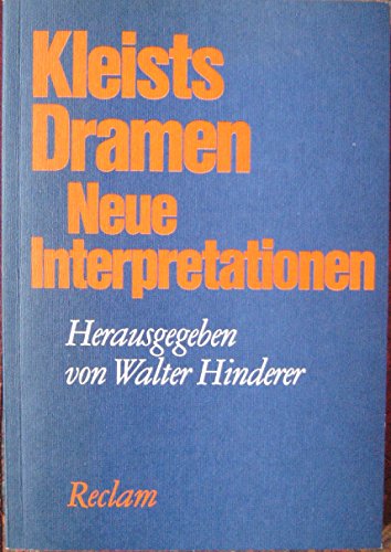 Imagen de archivo de Kleists Dramen: Neue Interpretationen (German Edition) a la venta por Wonder Book