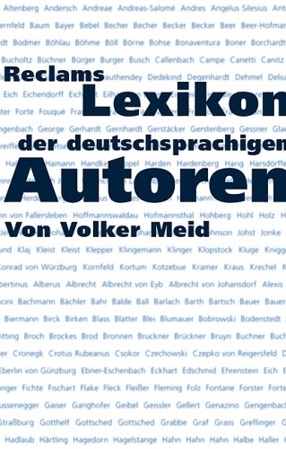 Imagen de archivo de Reclams Lexikon der deutschsprachigen Autoren a la venta por medimops