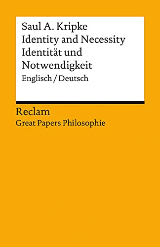 Imagen de archivo de Identity and Necessity / Identitt und Notwendigkeit -Language: german a la venta por GreatBookPrices