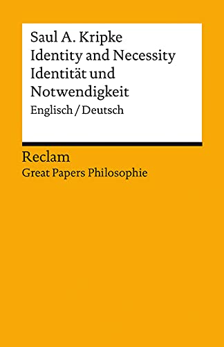 Stock image for Identity and Necessity / Identitt und Notwendigkeit: Englisch/Deutsch. [Great Papers Philosophie] for sale by Better World Books