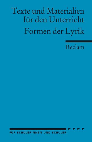 Stock image for Formen der Lyrik: (Texte und Materialien fr den Unterricht) for sale by medimops