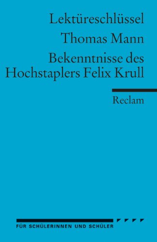 9783150153949: Mann, T: Bekenntnisse/Lektreschl.
