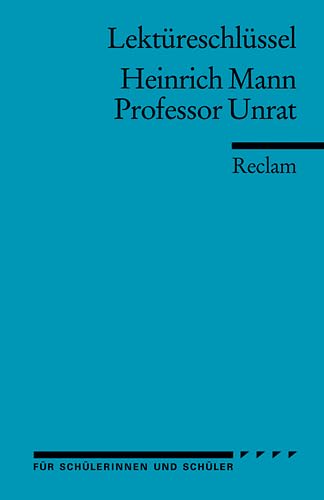 9783150154014: Mann, H: Professor Unrat/Lektreschlssel