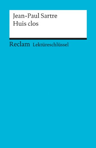 9783150154113: Huis clos. Lektreschlssel fr Schler: 15411