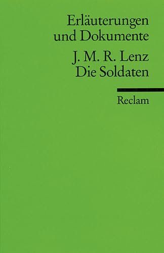 9783150160275: Lenz, J: Soldaten/Erluterungen