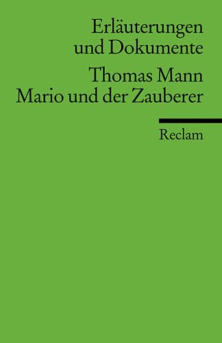 Beispielbild fr Mario und der Zauberer. Erluterungen und Dokumente zum Verkauf von medimops
