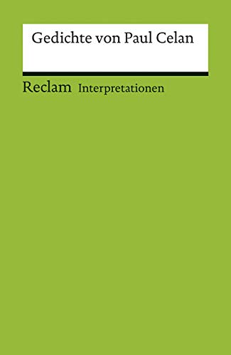 9783150175187: Interpretationen. Gedichte von Paul Celan: 17518