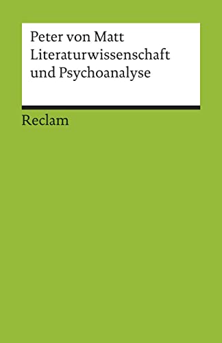 9783150176269: Literaturwissenschaft und Psychoanalyse: 17626