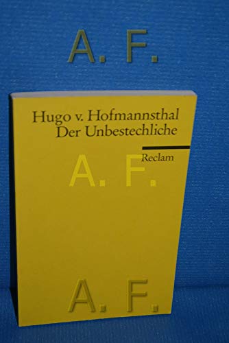 Stock image for Der Unbestechliche for sale by Wonder Book