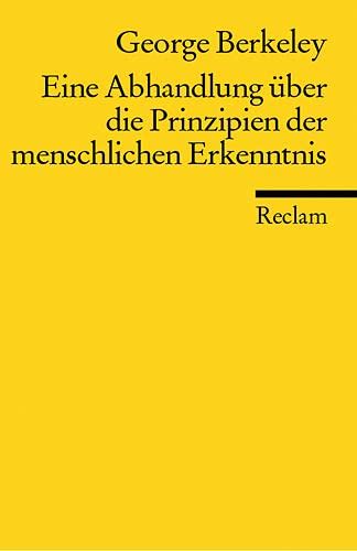 Imagen de archivo de Eine Abhandlung ber Die Prinzipien Der Menschlichen Erkenntnis a la venta por Revaluation Books