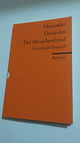Imagen de archivo de Dyskolos: Griech.-Dtsch. a la venta por Revaluation Books