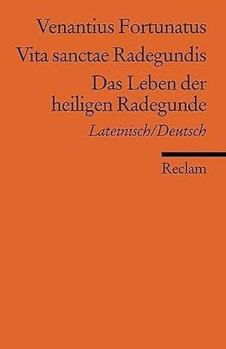 9783150185599: Vita sanctae Radegundis /Das Leben der heiligen Radegunde