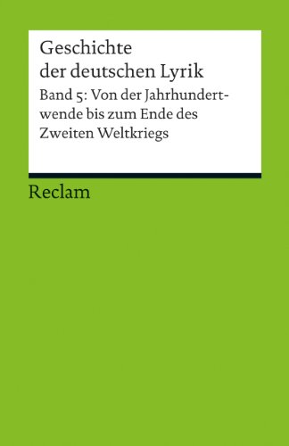 Imagen de archivo de Geschichte der deutschen Lyrik -Language: german a la venta por GreatBookPrices