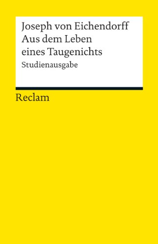 9783150190104: Aus dem Leben eines Taugenichts: Novelle. Studienausgabe: 19010