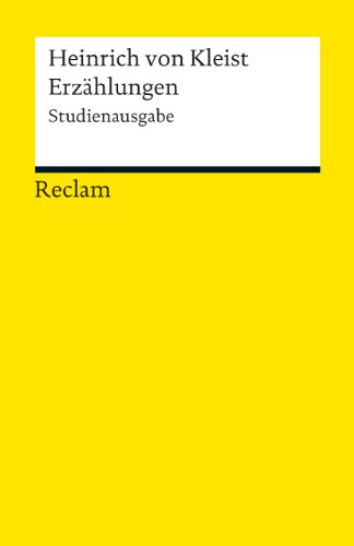 9783150190609: Erzhlungen: Studienausgabe: 19060